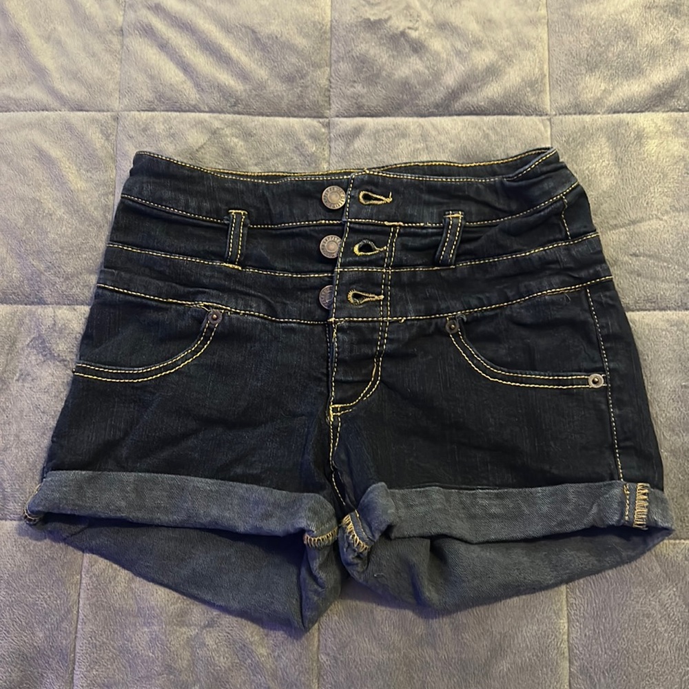 Mossimo denim jean shorts high rise 3 buttons with pockets